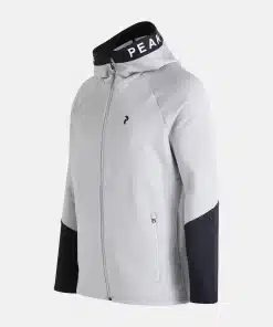 Peak Performance Rider Zip Hood Men Med Grey Melange