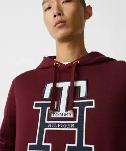 Tommy Hilfiger Lux Monogram Hoody Deep Rouge