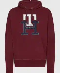 Tommy Hilfiger Lux Monogram Hoody Deep Rouge