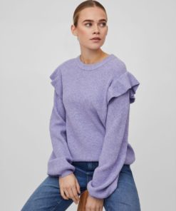 Vila Ril Flounce Knit Sweet Lavender