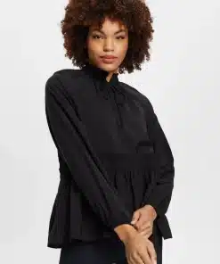 Esprit Peplum Blouse Black