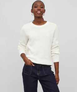 Vila Dalo O-neck Knit White Alyssum