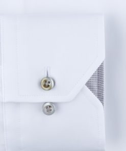 Stenströms White Contrast Twill Shirt