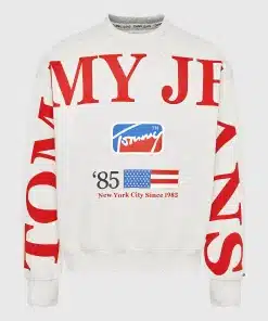 Tommy Jeans Comfort Fit Logo Sweatshirt Silver Grey Htr