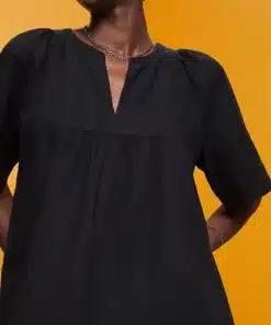 Esprit Linen Blend Dress Black