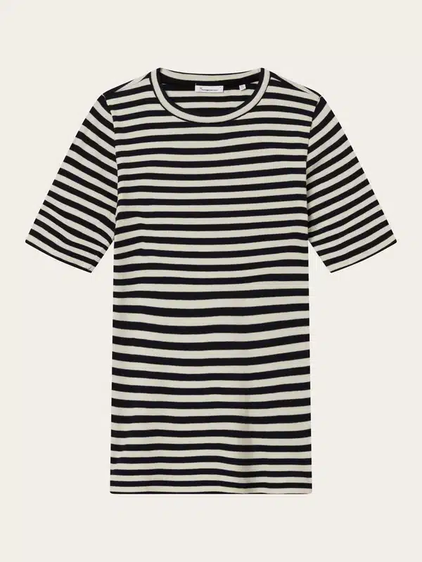 Knowledge Cotton Apparel Rib T-shirt