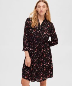 Selected Femme damina 7/8 Aop Dress Black