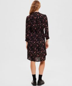 Selected Femme damina 7/8 Aop Dress Black