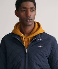 Gant Quilted Windcheater Jacket Evening Blue