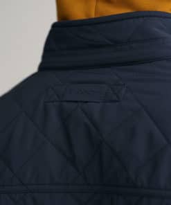 Gant Quilted Windcheater Jacket Evening Blue