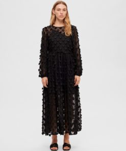 Selected Femme Kysha Ankle Dress Black