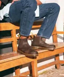 Dr. Martens 2976 Yellow Stitch Grazy Horse Chelsea Boots