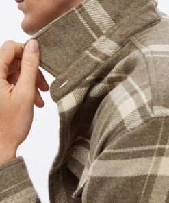 Selected Homme Mason Pablo Check Overshirt Sand