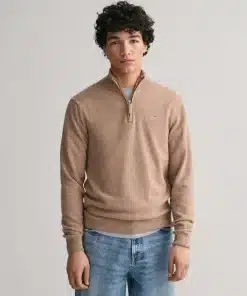 Gant Superfine Lambswool Jumper Dk Sand Melange