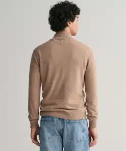 Gant Superfine Lambswool Jumper Dk Sand Melange