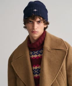 Gant Unisex Shield Wool Beanie Marine