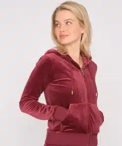 Juicy Couture Classic Velour Robertson Zip Hoodie Tawny Port