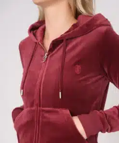 Juicy Couture Classic Velour Robertson Zip Hoodie Tawny Port