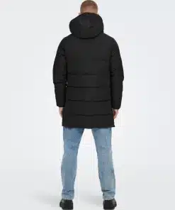 Only & Sons Carl Life Long Quilted Jacket Black