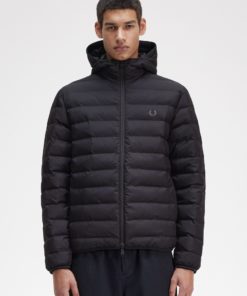 Fred Perry Hooded Insulated Jacket Black