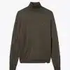 Les Deux Greyson Rollneck Merino Knit Olive Night Melange