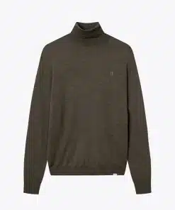 Les Deux Greyson Rollneck Merino Knit Olive Night Melange