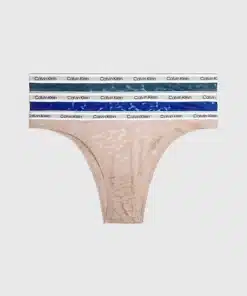 Calvin Klein 3 Pack Lace Brazilian Briefs True Navy/ Sphinx/Dark Slate