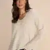 Mos Mosh Thora V-Neck Knit Ecru