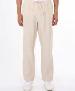 Knowledge Cotton Apparel Fig Loose Linen Pant Light Feather Gray