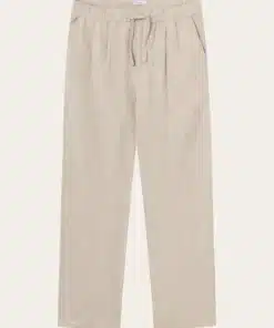 Knowledge Cotton Apparel Fig Loose Linen Pant Light Feather Gray