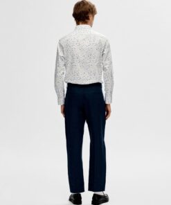 Selected Homme Slimsoho Aop Shirt White