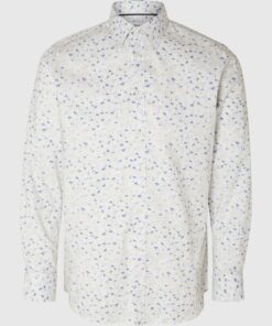 Selected Homme Slimsoho Aop Shirt White