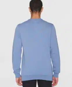 Knowledge Cotton Apparel Erik Basic Badge Sweat Moonlight Blue
