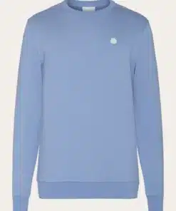 Knowledge Cotton Apparel Erik Basic Badge Sweat Moonlight Blue