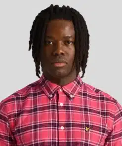 Lyle & Scott Check Flannel Shirt Electric Pink