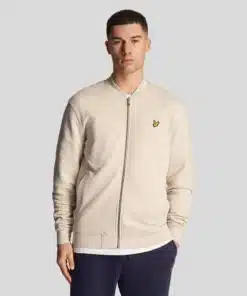 Lyle & Scott Loopback Jersey Bomber Jacket Cove