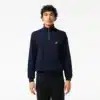 Lacoste Zippered Stand-Up Collar Sweatshirt Midnight Blue