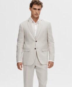 Selected Homme Will Linen Blazer Sand