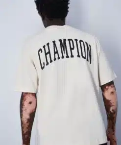 Champion Bookstore Multi Logo T-shirt Cream