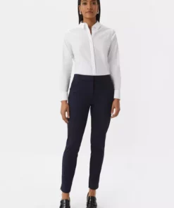 Comma, Slim Fit Trousers Navy