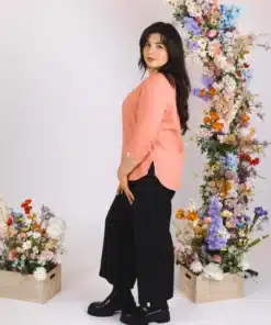 Nakoa Classic Linen Blouse Papaya