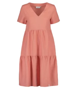 Nakoa Layered Linen Dress Papaya