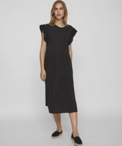 Vila Summer Midi Dress Black