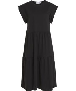 Vila Summer Midi Dress Black