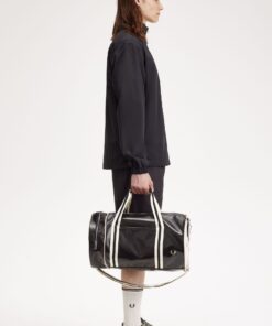 Fred Perry Classic Barrel Bag Black/Ecru