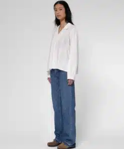 Nudie Jeans Edith Striped Dobby Blouse Offwhite