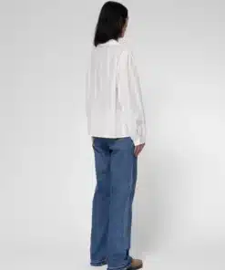 Nudie Jeans Edith Striped Dobby Blouse Offwhite