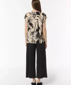 Comma, Print Top Black