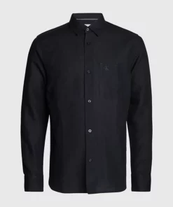 Calvin Klein Linen Shirt Black