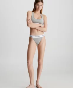 Calvin Klein High Leg Tanga Grey Heather